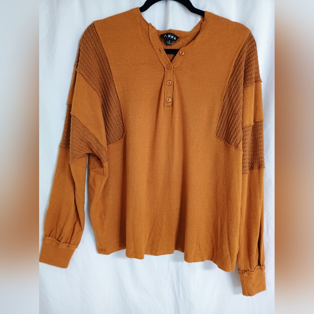 J. NNA Orange Long Sleve Shirt